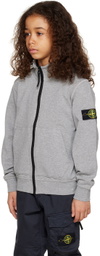 Stone Island Junior Kids Gray Zip Sweater
