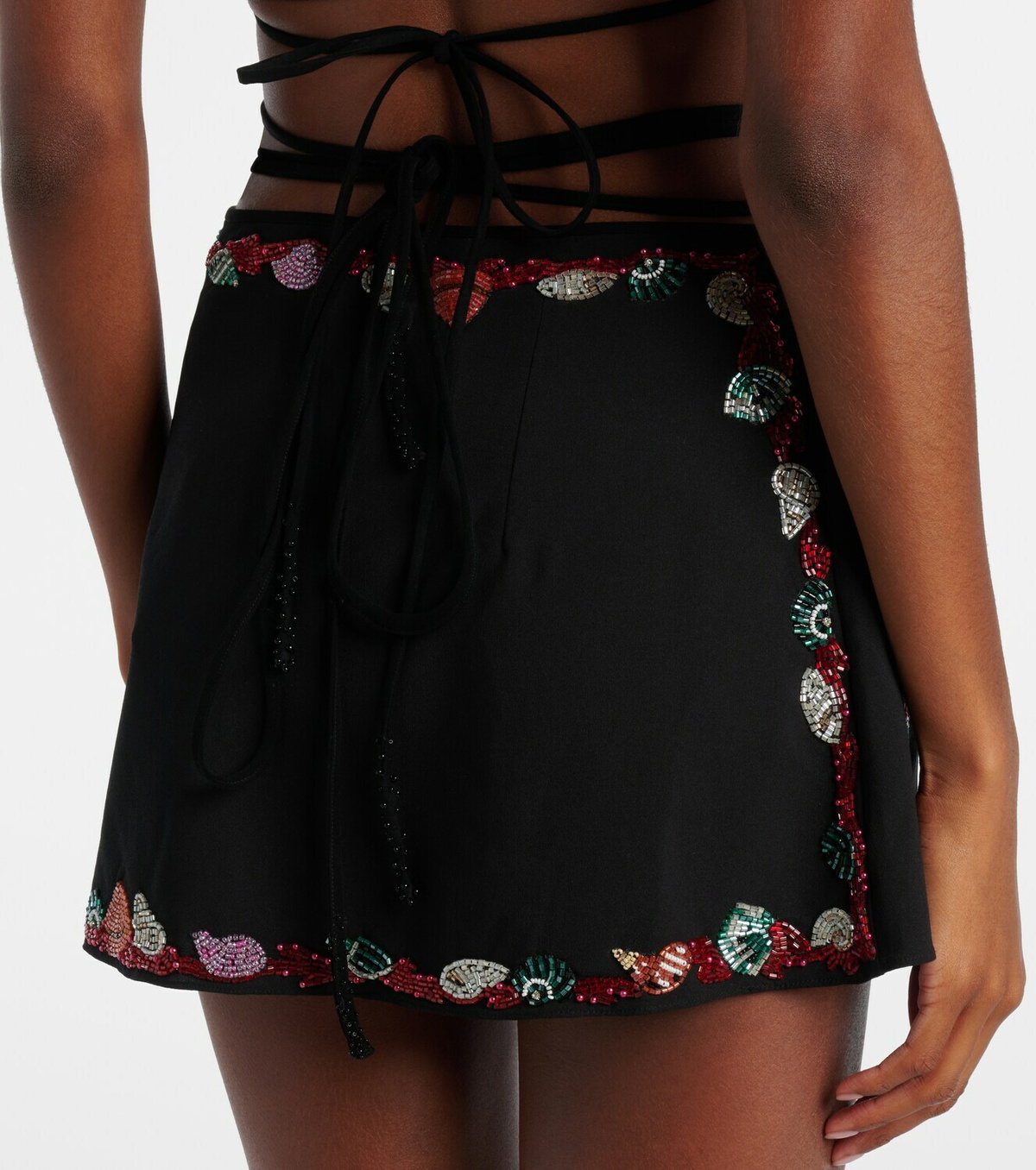 Clio Peppiatt Calypso beaded wrap skirt