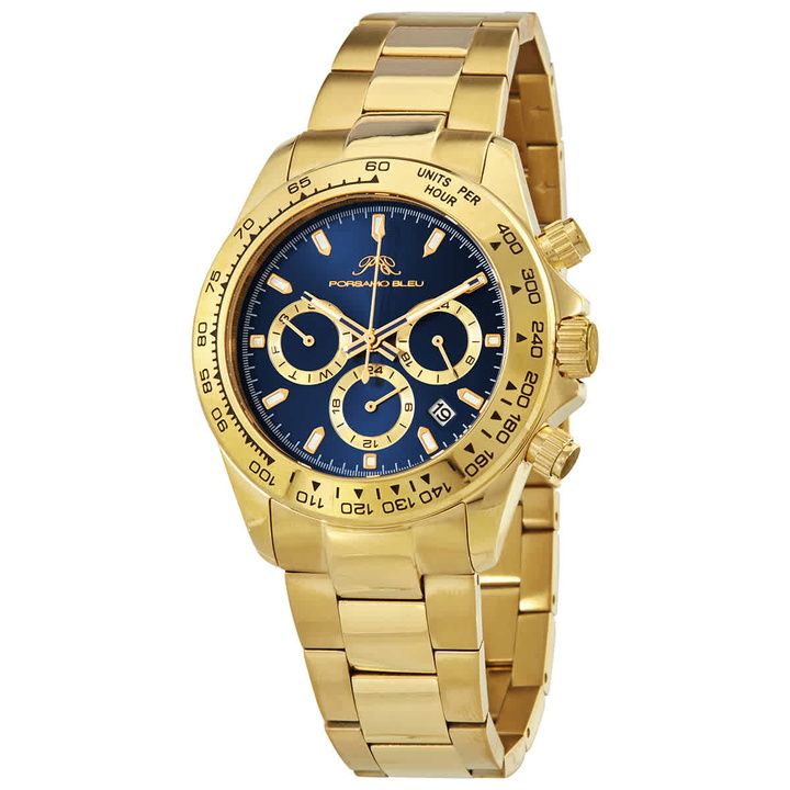 Photo: Porsamo Bleu Preston Chronograph Quartz Blue Dial Mens Watch 1033BPRS