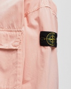 Stone Island Overshirt Brushed Cotton Canvas Pink Overshirts