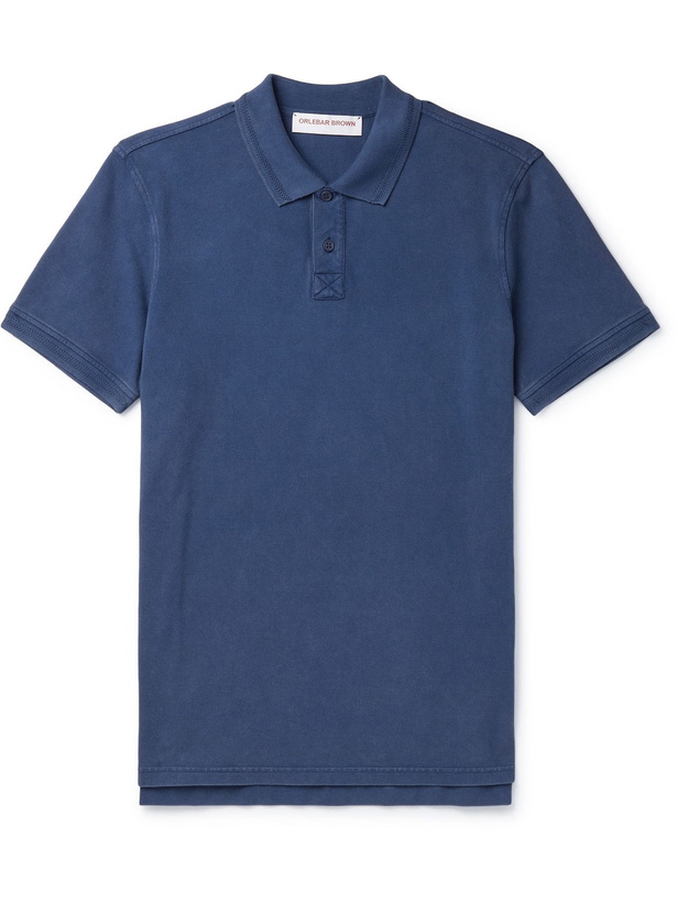 Photo: ORLEBAR BROWN - Jarrett Garment-Dyed Cotton-Piqué Polo Shirt - Blue