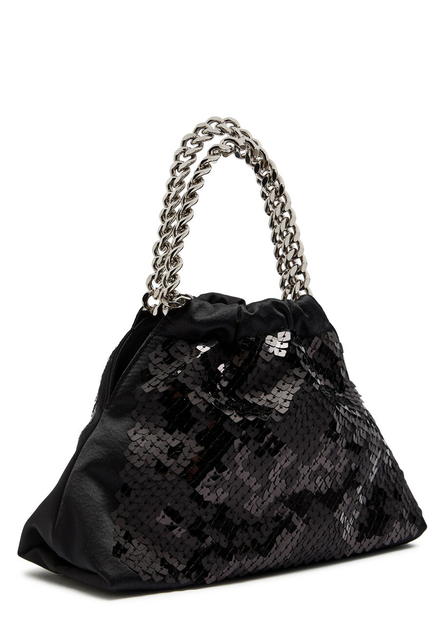 Stella Mccartney Falabella Mini Sequin Cross-body bag - Black - One Size