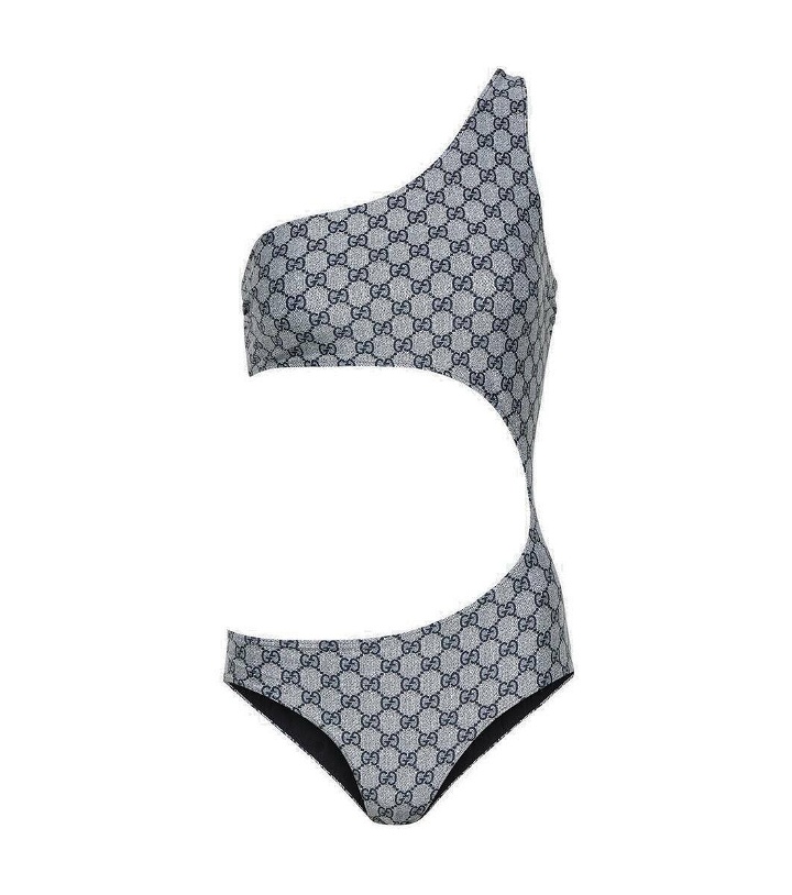Photo: Gucci GG cutout one-shoulder swimsuit