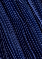 Eileen Fisher Whisper Pleated Silk Scarf - Navy - One Size