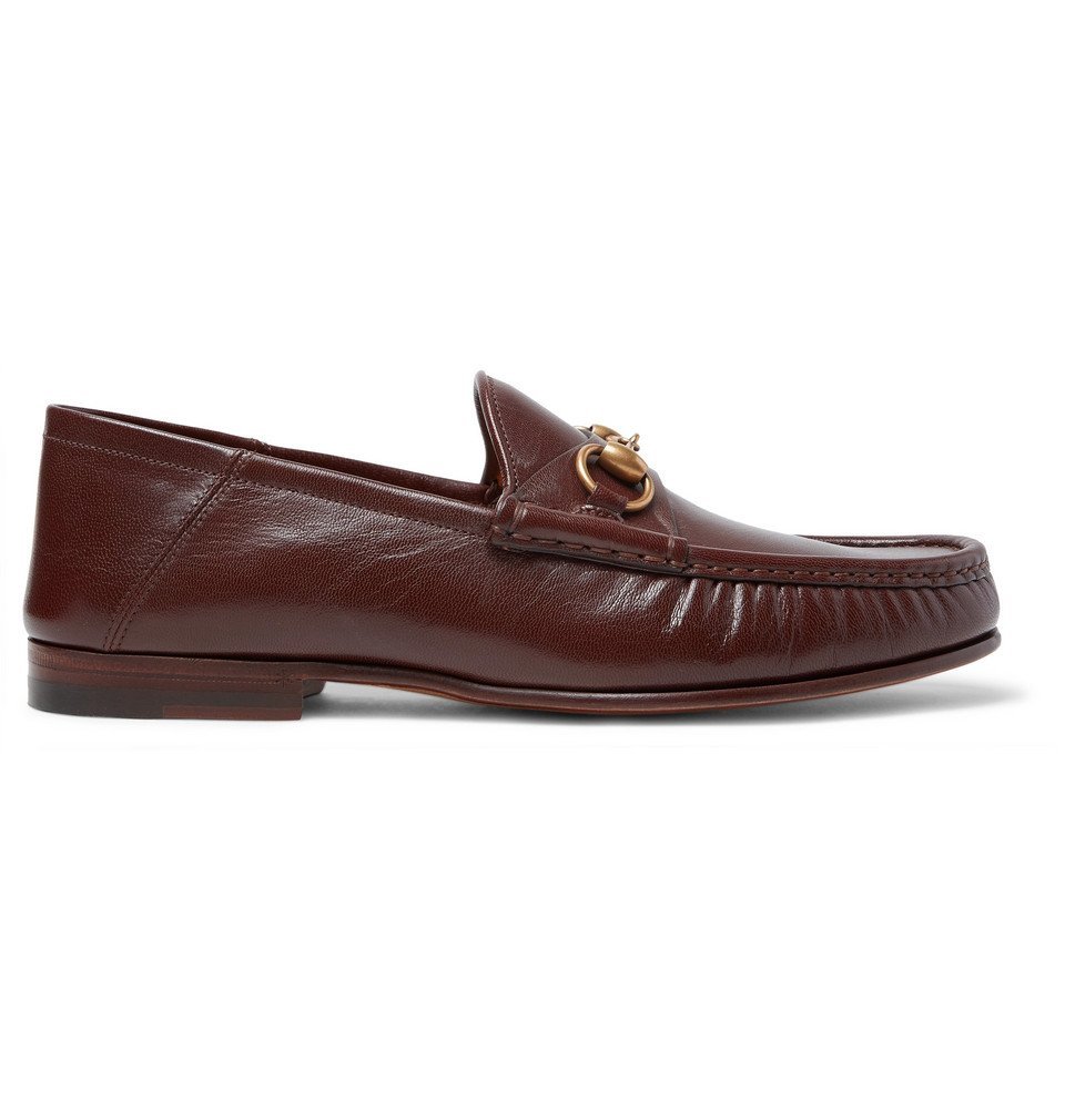 Gucci - Easy Roos Horsebit Collapsible-Heel Leather Loafers - Men ...