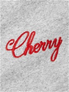 Cherry Los Angeles - Logo-Embroidered Cotton-Blend Jersey Hoodie - Gray