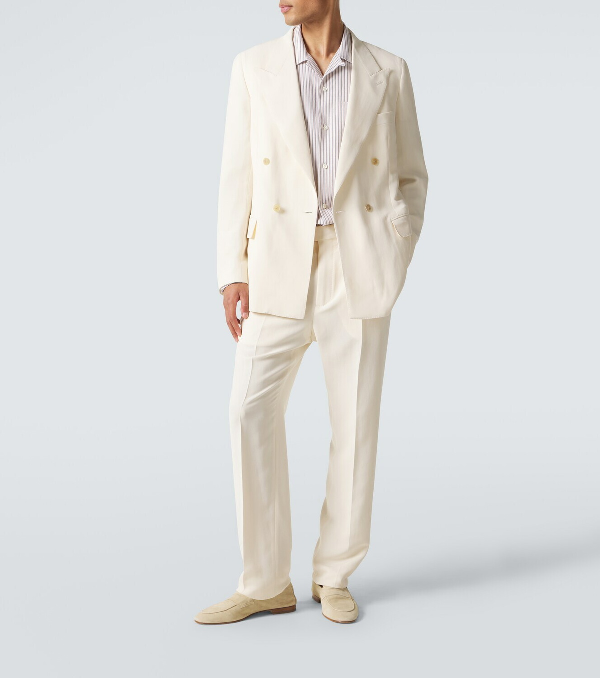 Umit Benan Pietro silk and cotton-blend suit jacket