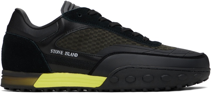 Photo: Stone Island Black Paneled Sneakers