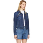 Acne Studios Bla Konst Blue Denim Cliff Jacket