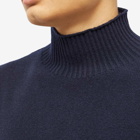 NN07 Men's Clark Mock Neck Knit in Navy Blue