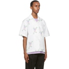 Jacquemus White Flip Flop Print La Chemise Jean Short Sleeve Shirt