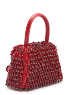Self-portrait Micro Embellished Leather top Handle bag - Red - One Size