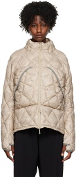 ROA Beige Quilted Down Jacket
