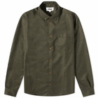 YMC Men's Dean Flannel Button Down Shirt in Green