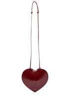 Alaïa Le Couer Glossed Leather Cross-body bag - Burgundy - One Size