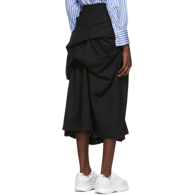 Enfold Black Basket Weave Design Skirt