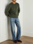 SAINT LAURENT - Slim-Fit Mohair-Blend Sweater - Green