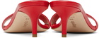 Aeyde Red Ilvy Leather Mules