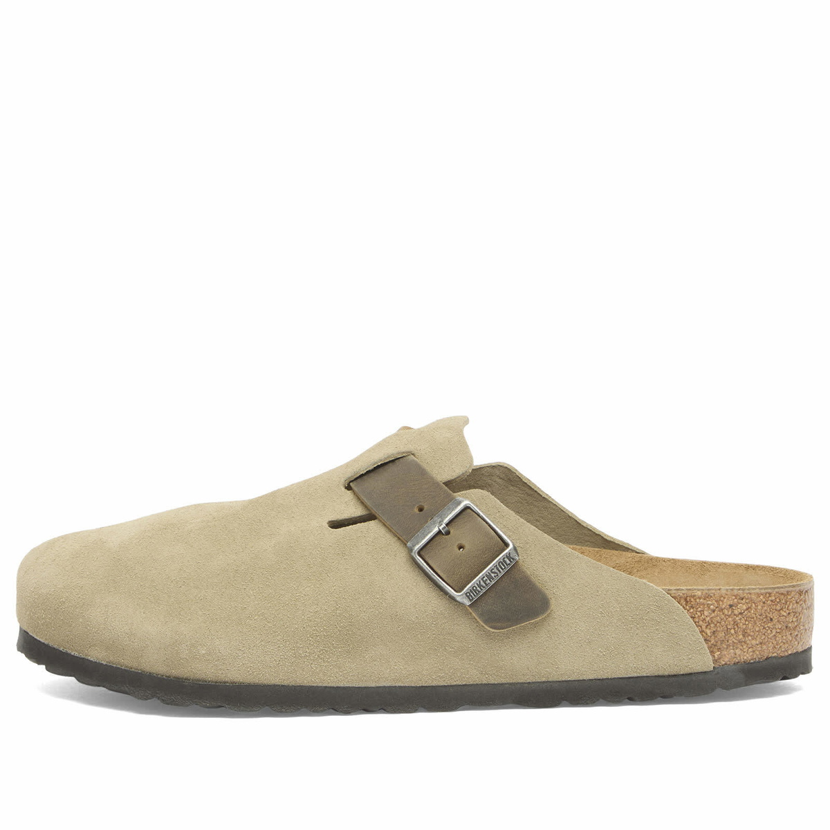 Birkenstock Men's Boston Clog - Faded Khaki Suede/Leather
