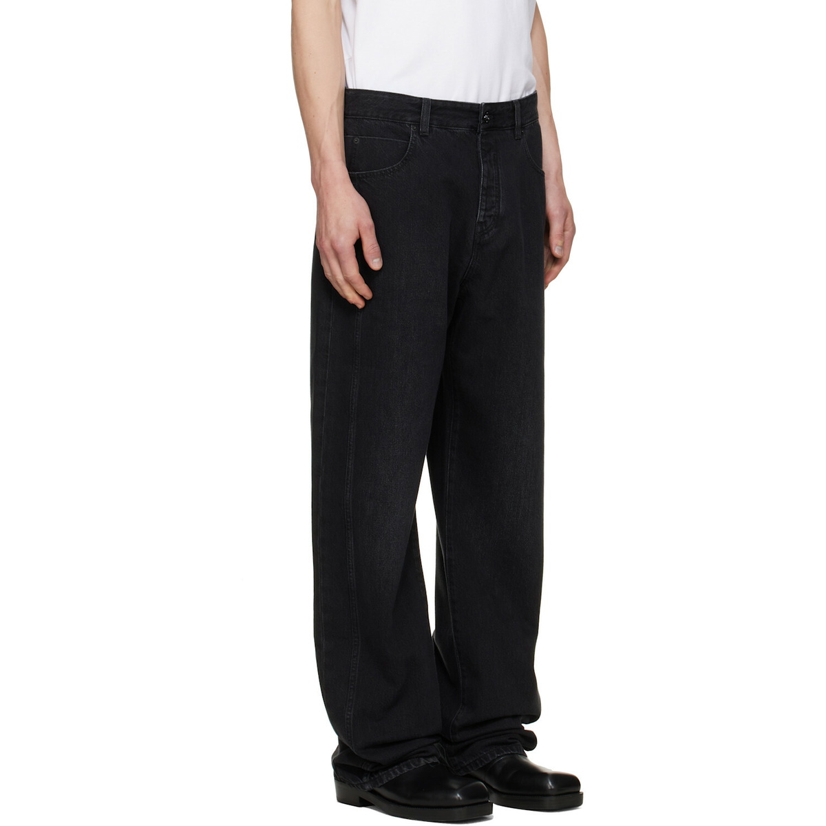 BALMAIN Black Loose-Fit Jeans