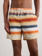 LOEWE - Paula's Ibiza Straight-Leg Mid-Length Striped Swim Shorts - Orange