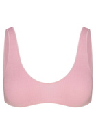 Skims Ribbed Wool-blend Bralette Pink