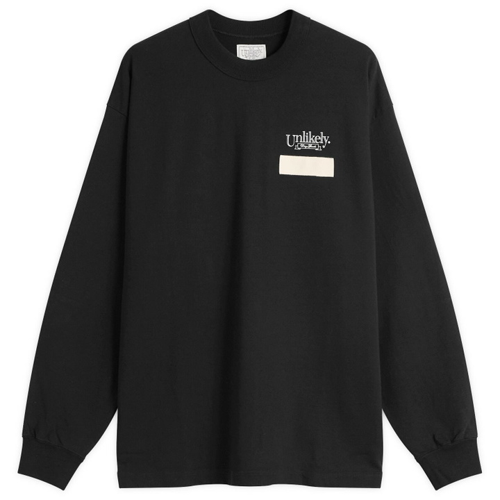 Photo: Unlikely Dry Goods Men's Team Logo Long Sleeve T-Shirt in Black