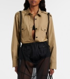 Prada Oversized silk crêpe de chine bra top