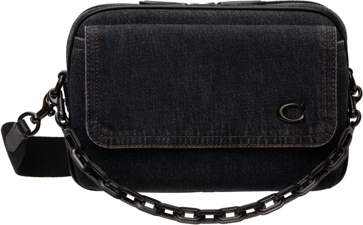 Photo: Coach 1941 Black Charter Flap Crossbody 24 Bag