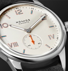 NOMOS Glashütte - Club 38 Campus 38mm Stainless Steel and Leather Watch, Ref. No. 735 - White