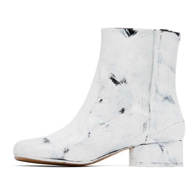 【Maison Margiela】Tabi Low Heel Booties MAISON MARGIELA Tabi leather ankle boots | NET-A-PORTER