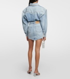 Alexandre Vauthier Embellished denim miniskirt