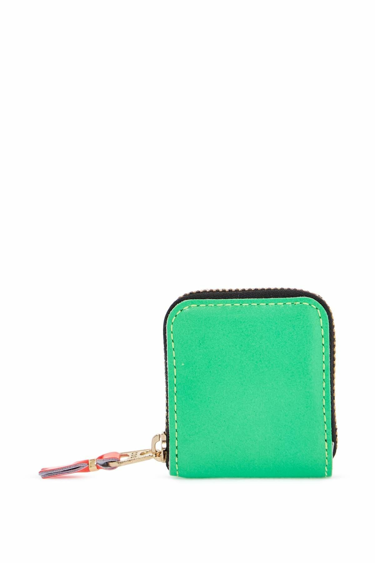 COMME DES GARCONS WALLET portafoglio unisex verde in pelle di capra con zip Green