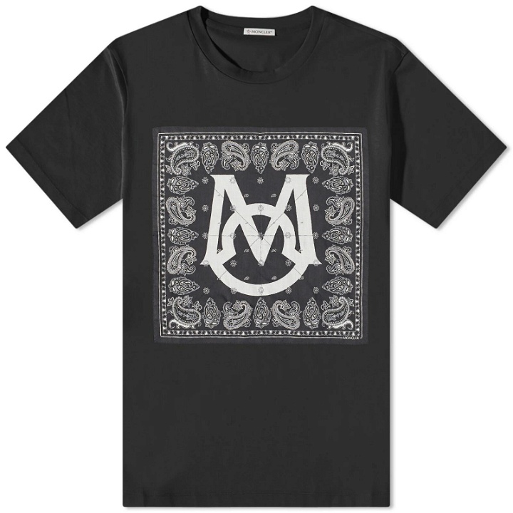 Photo: Moncler Men's Bandana Print T-Shirt in Black