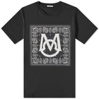 Moncler Men's Bandana Print T-Shirt in Black