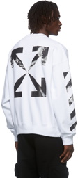 Off-White White Printed Caravaggio Arrows Sweatshirt