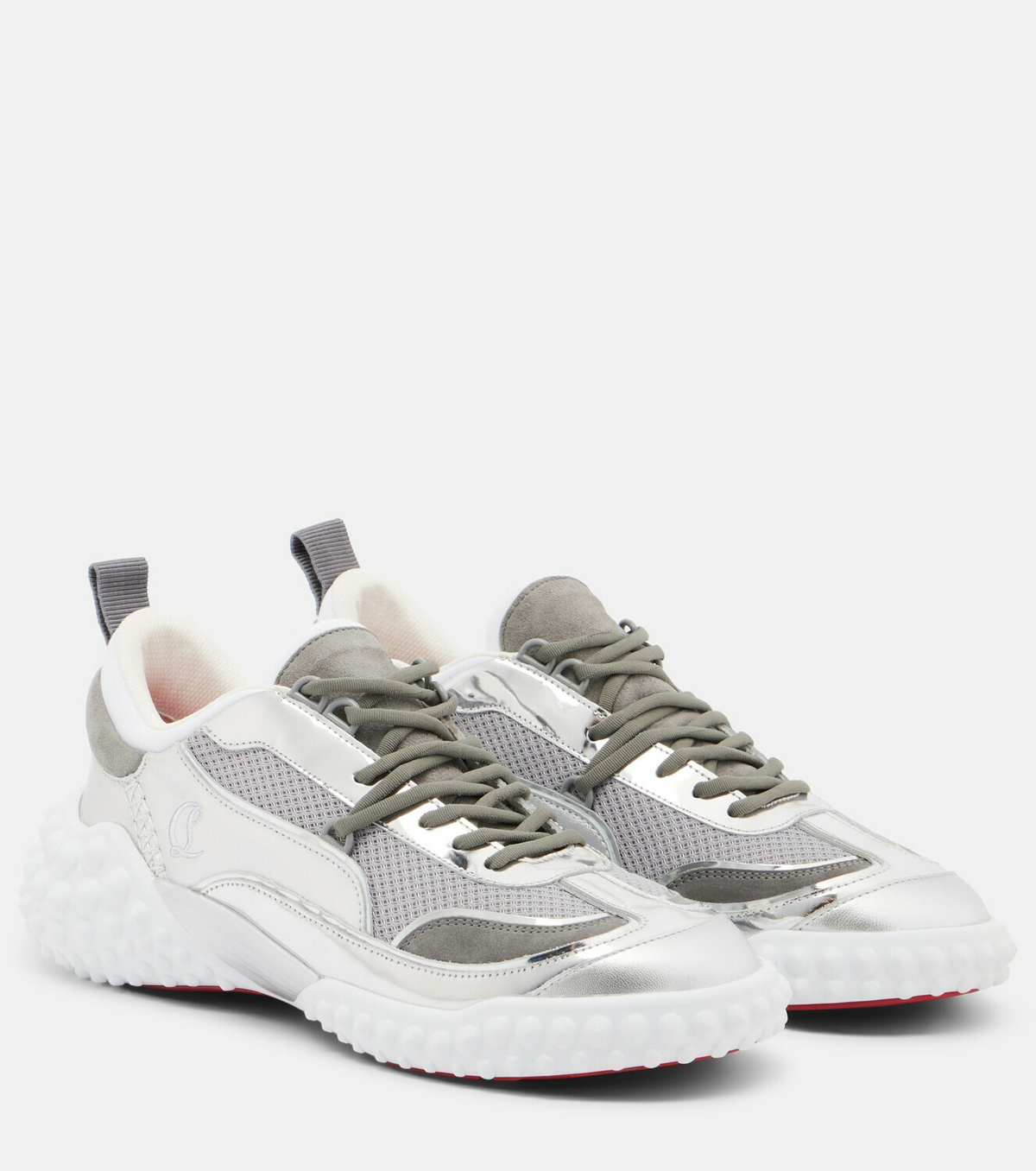 Christian Louboutin Mara suede and mesh sneakers