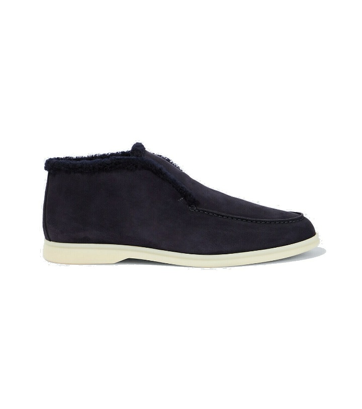 Photo: Loro Piana - Open Walk shearling-trimmed leather ankle boots