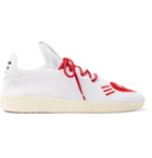 adidas Consortium - Pharrell Williams Human Made Tennis Hu Logo-Embroidered Primeknit Sneakers - White
