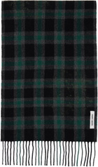 Henrik Vibskov Green Cross Wool Scarf