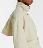 Vince Cotton-blend cropped trench coat