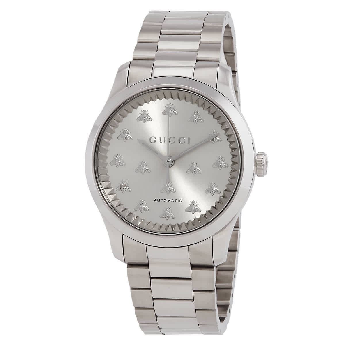 Gucci G-Timeless Automatic Silver Dial Mens Watch YA1264190