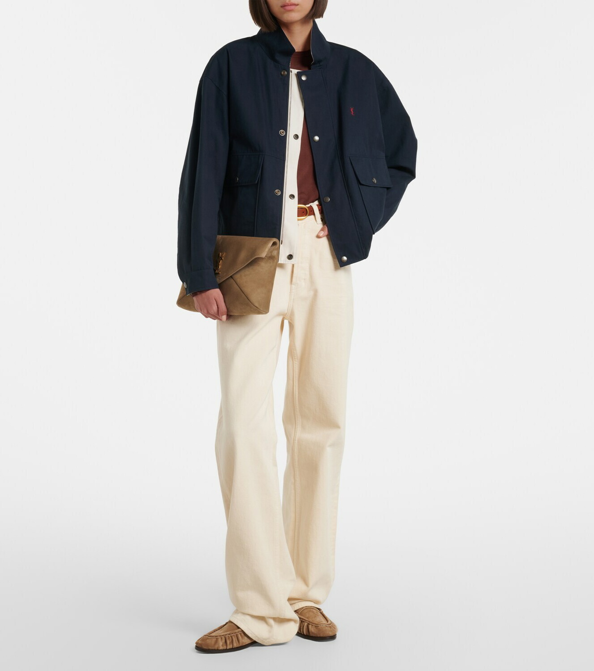 Saint Laurent Le Loafer suede penny loafers