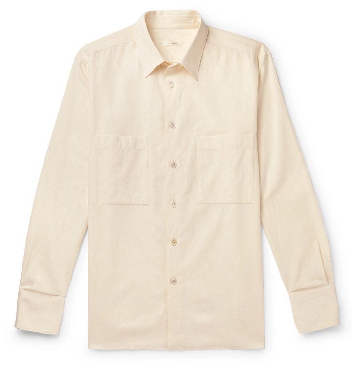 Photo: The Row - Gerald Cotton and Wool-Blend Shirt - Cream