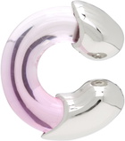 Lorette Colé Duprat Silver & Pink Resin Ear Cuff