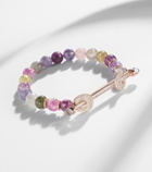 Ananya Chakra 18kt rose gold beaded bracelet with gemstones