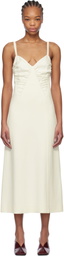Jil Sander Off-White Sleeveless Midi Dress