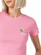 MC2 Saint Barth Woman Ribbed T-shirt With Après Beach Embroidery