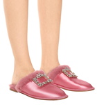 Roger Vivier Hotel Vivier Strass satin slippers