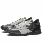 Valentino Men's Rockrunner Sneakers in Grey/Silver